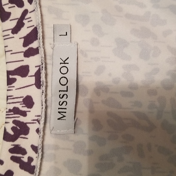 Misslook leopard pattern top sz large - Picture 3 of 3